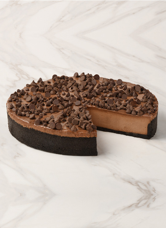 A slice of Chocolate Cheesecake