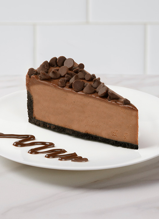 A slice of Chocolate Cheesecake