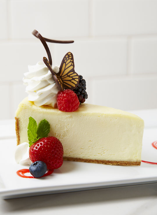 A slice of Classic Cheesecake